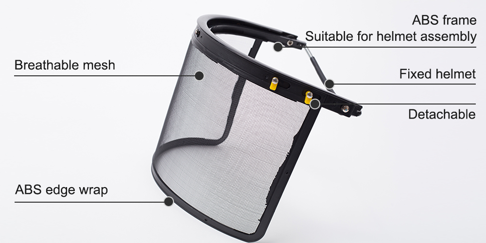 ST03-YY706 STEEL MESH FACE SHIELD