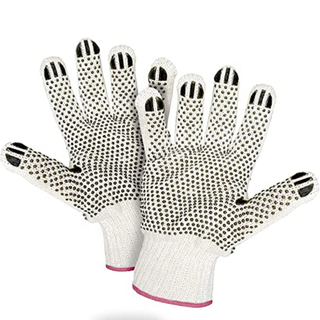 ST04-YY616 PVC DOTTED COTTON GLOVE